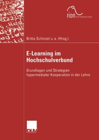 صورة الغلاف: E-Learning im Hochschulverbund 1st edition 9783824421787