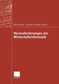 Cover image: Herausforderungen der Wirtschaftsinformatik 1st edition 9783824421794
