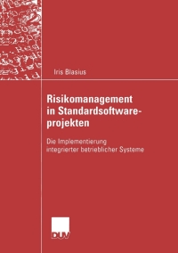 Imagen de portada: Risikomanagement in Standardsoftwareprojekten 9783824421824