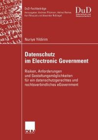 Immagine di copertina: Datenschutz im Electronic Government 9783824421848