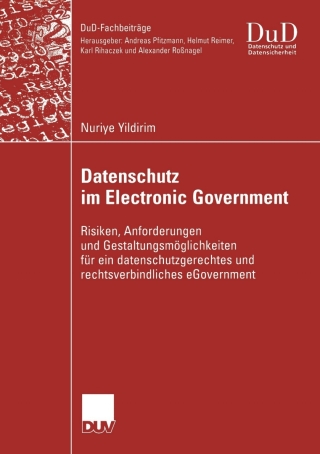 Cover image: Datenschutz im Electronic Government 9783824421848