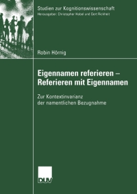 Immagine di copertina: Eigennamen referieren - Referieren mit Eigennamen 9783824445066