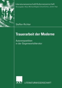 Cover image: Trauerarbeit der Moderne 9783824445165