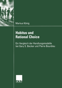 Cover image: Habitus und Rational Choice 9783824445400