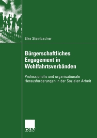 Titelbild: Bürgerschaftliches Engagement in Wohlfahrtsverbänden 9783824445523