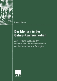 Imagen de portada: Der Mensch in der Online-Kommunikation 9783824445615