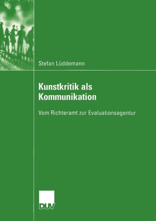 Cover image: Kunstkritik als Kommunikation 9783824445653
