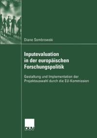 Omslagafbeelding: Inputevaluation in der europäischen Forschungspolitik 9783824446094