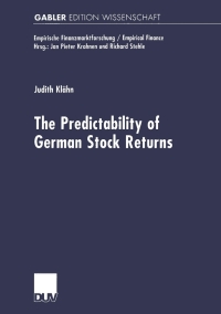 صورة الغلاف: The Predictabilty of German Stock Returns 9783824471027