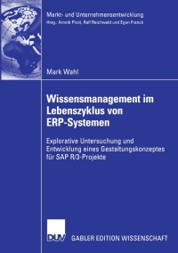 Imagen de portada: Wissensmanagement im Lebenszyklus von ERP-Systemen 9783824477494