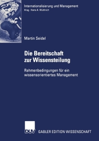 Cover image: Die Bereitschaft zur Wissensteilung 9783824477524