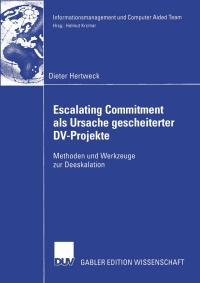 Imagen de portada: Escalating Commitment als Ursache gescheiterter DV-Projekte 9783824478002