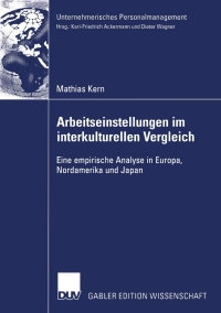 表紙画像: Arbeitseinstellungen im interkulturellen Vergleich 9783824478217