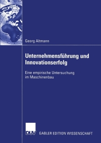 Cover image: Unternehmensführung und Innovationserfolg 9783824478422