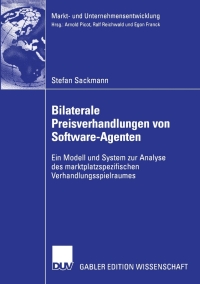 Imagen de portada: Bilaterale Preisverhandlungen von Software-Agenten 9783824478538