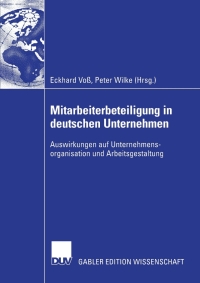 Cover image: Mitarbeiterbeteiligung in deutschen Unternehmen 1st edition 9783824478705