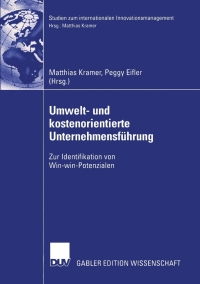 Omslagafbeelding: Umwelt- und kostenorientierte Unternehmensführung 1st edition 9783824478736