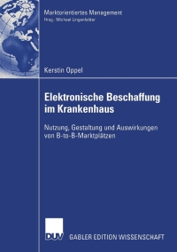 Cover image: Elektronische Beschaffung im Krankenhaus 9783824478767