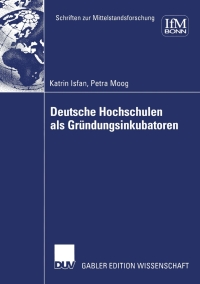 Cover image: Deutsche Hochschulen als Gründungsinkubatoren 9783824479054