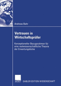 Cover image: Vertrauen in Wirtschaftsprüfer 9783824479092