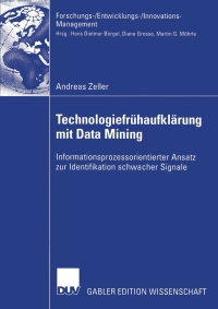 Imagen de portada: Technologiefrühaufklärung mit Data Mining 9783824479146