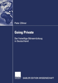 Cover image: Going Private 9783824479177