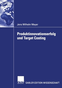 Cover image: Produktinnovationserfolg und Target Costing 9783824479290