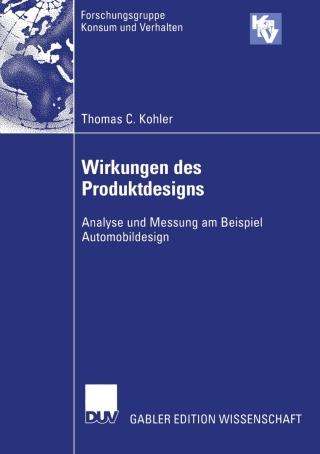 Omslagafbeelding: Wirkungen des Produktdesigns 9783824479399