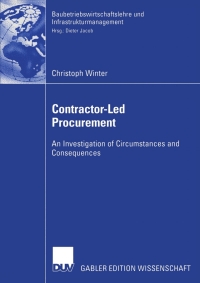 Imagen de portada: Contractor-Led Procurement 9783824479474