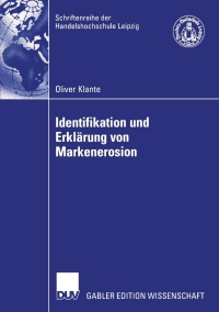 Titelbild: Identifikation und Erklärung von Markenerosion 9783824479481