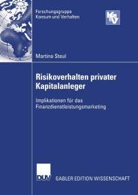 Imagen de portada: Risikoverhalten privater Kapitalanleger 9783824479658