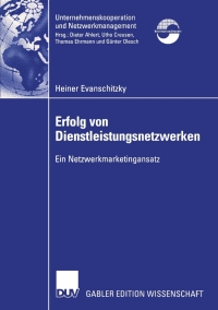 Imagen de portada: Erfolg von Dienstleistungsnetzwerken 9783824479672