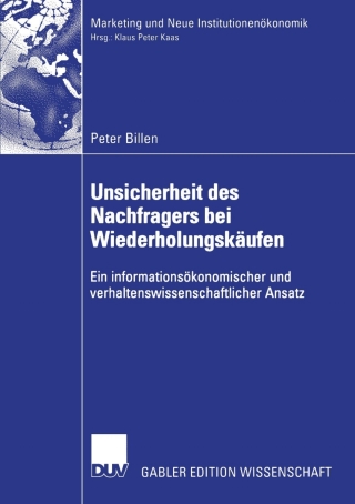 Cover image: Unsicherheit des Nachfragers bei Wiederholungskäufen 9783824479702