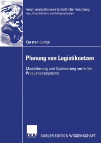 Cover image: Planung von Logistiknetzen 9783824479788