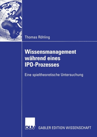 Cover image: Wissensmanagement während eines IPO-Prozesses 9783824479955