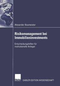 Cover image: Risikomanagement bei Immobilieninvestments 9783824479986