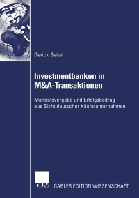 Cover image: Investmentbanken in M&A-Transaktionen 9783824480159