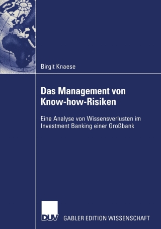 Imagen de portada: Das Management von Know-how-Risiken 9783824480210