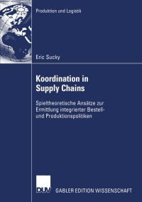 Cover image: Koordination in Supply Chains 9783824480326