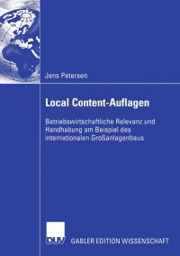 Imagen de portada: Local Content-Auflagen 9783824480401