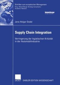 Omslagafbeelding: Supply Chain Integration 9783824480654
