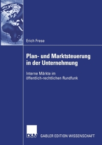 Cover image: Plan- und Marktsteuerung in der Unternehmung 9783824480845