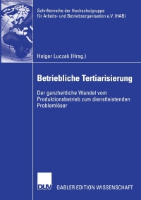 Cover image: Betriebliche Tertiarisierung 1st edition 9783824481163