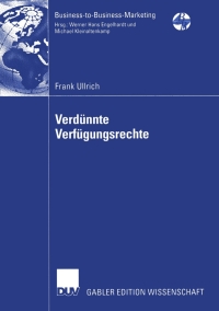 Cover image: Verdünnte Verfügungsrechte 9783824481255