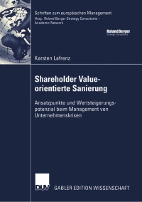 Cover image: Shareholder Value-orientierte Sanierung 9783824481323