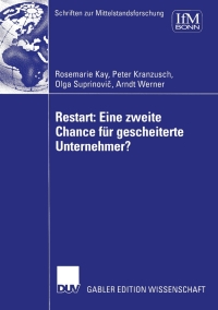 Cover image: Restart: Eine zweite Chance für gescheiterte Unternehmer? 1st edition 9783824481392