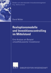 Cover image: Realoptionsmodelle und Investitionscontrolling im Mittelstand 9783824481514
