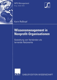 Cover image: Wissensmanagement in Nonprofit-Organisationen 9783824481620