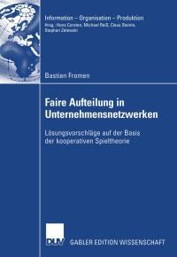 Omslagafbeelding: Faire Aufteilung in Unternehmensnetzwerken 9783824481644