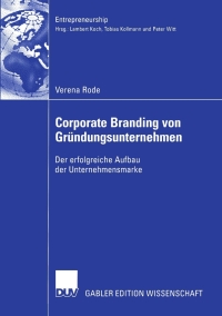 表紙画像: Corporate Branding von Gründungsunternehmen 9783824481712